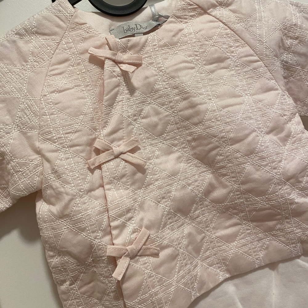 Baby Dior pink one piece footed suit - 18 months